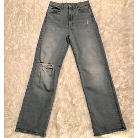 “Like New” MOTHER High-Waisted Tunnel Vision Sneak Jean - Picture 6 of 12